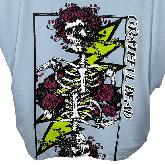 Daydreamer Grateful Dead Bertha Skull Banded Tee Large Blue Graphic New Flaw - Picture 4 of 9